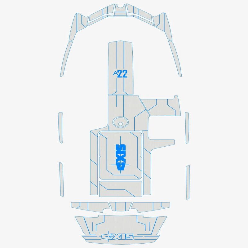 2018 Axis A22 Cockpit Bow 1/4" 6mm Boat EVA Flooring Teak Floor Non - slip Mat - HJDECK