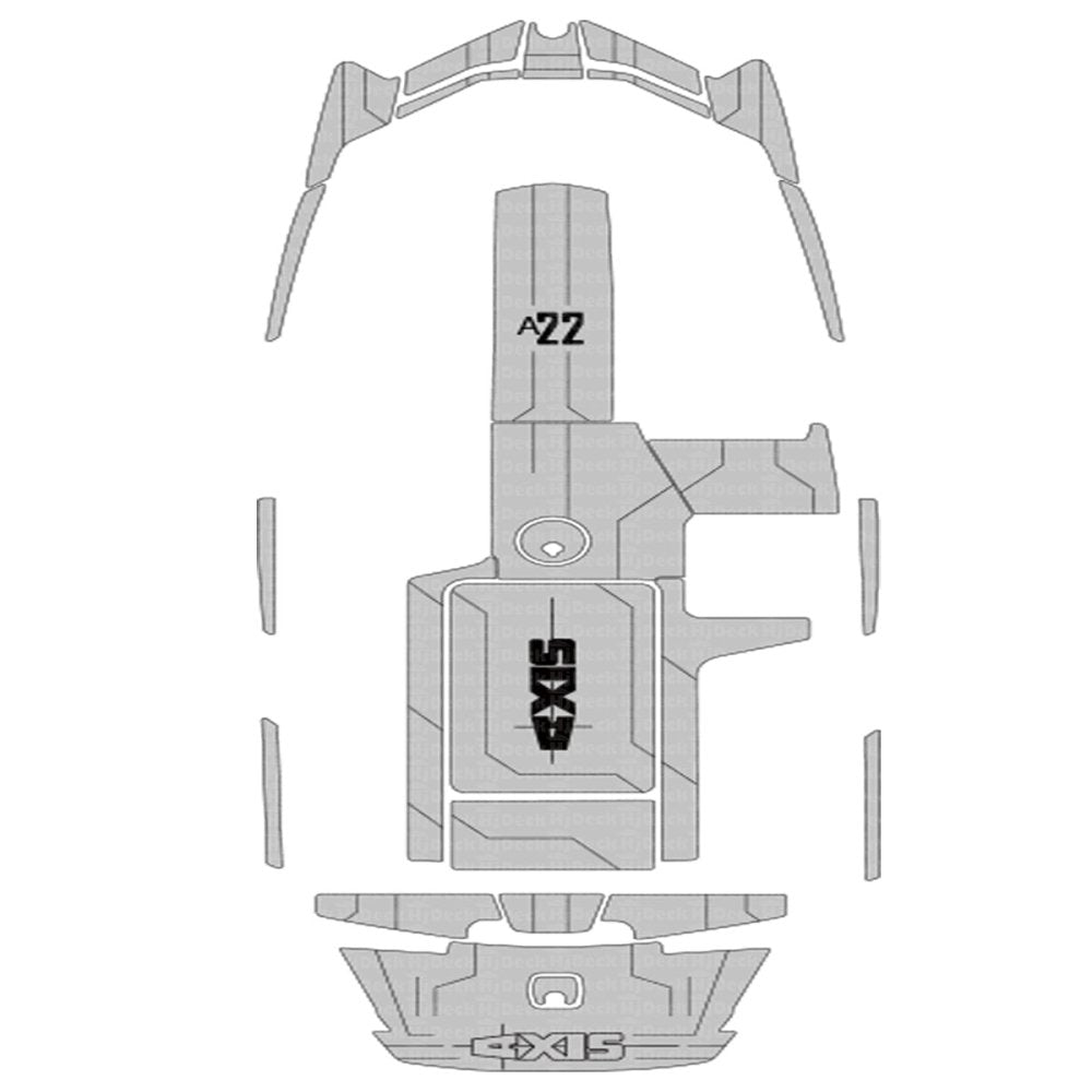 2018 Axis A22 Cockpit Bow 1/4" 6mm Boat EVA Flooring Teak Floor Non - slip Mat - HJDECK