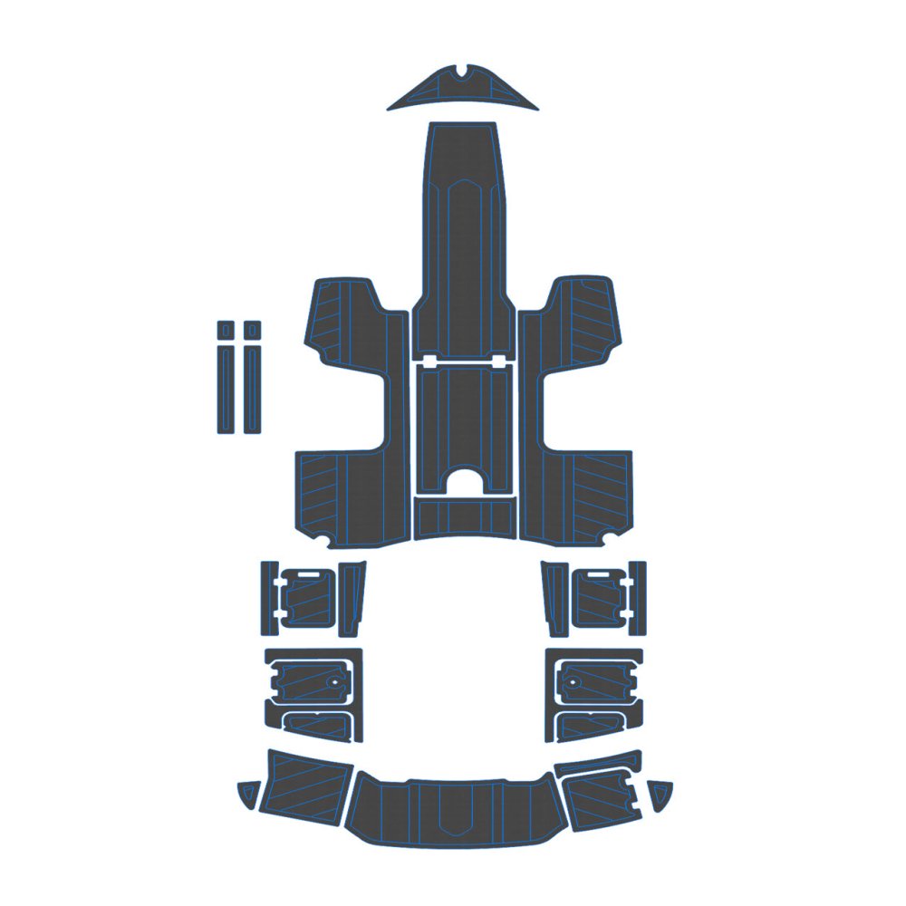 2018 Chaparral H2O Sport 19 EVA Foam Faux Teak Boat Deck MatteMarine Flooring - HJDECK