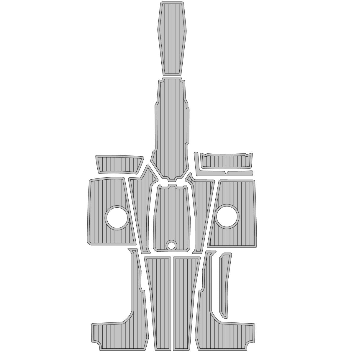 2018 Monterey 278 SS Swim Platform Cockpit Pad Marine EVA Foam Flooring Kit - HJDECK