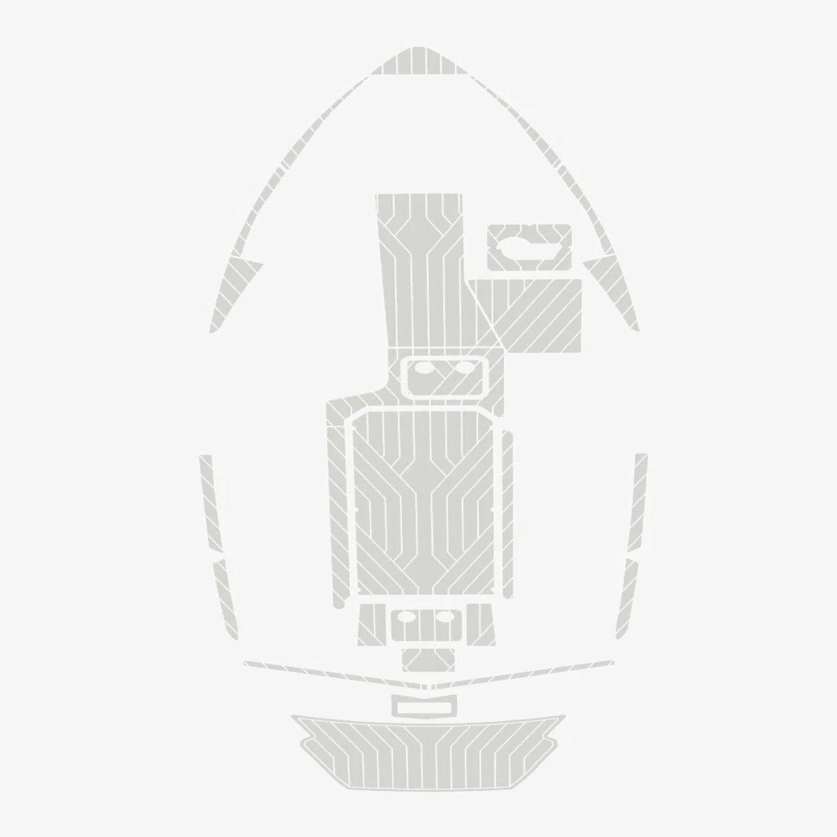 2019 - 2020 Malibu 23 LSV EVA Foam Faux Teak Boat Deck Mat Flooring Marine Decking - HJDECK