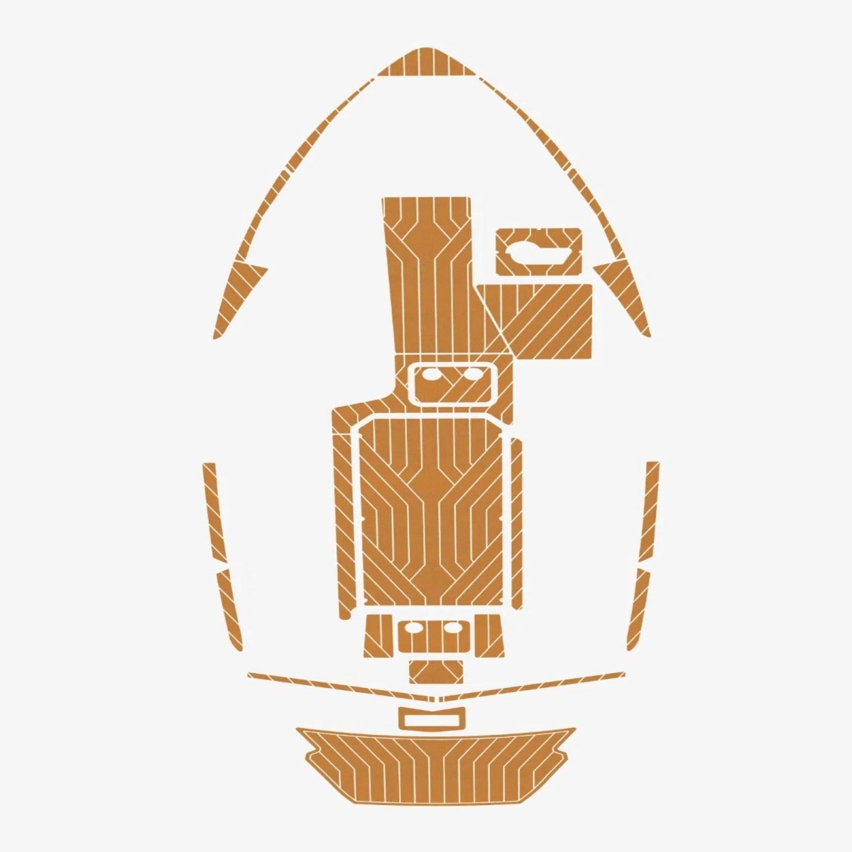 2019 - 2020 Malibu 23 LSV EVA Foam Faux Teak Boat Deck Mat Flooring Marine Decking - HJDECK