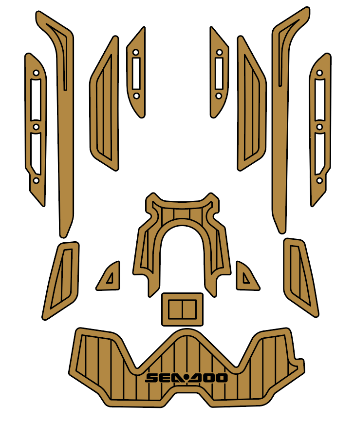 2019-2020 Sea Doo RXT-300 Jet Ski Traction Mats EVA Foam Boat Flooring Kits - HJDECK