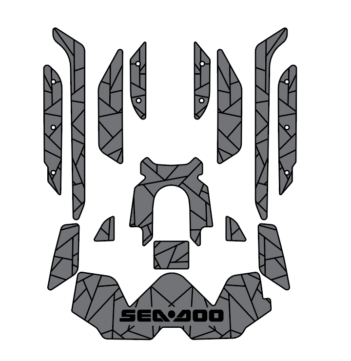 2019-2020 Sea Doo RXT-300 Jet Ski Traction Mats EVA Foam Boat Flooring Kits - HJDECK