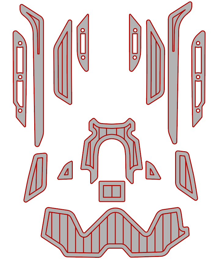 2019-2020 Sea Doo RXT-300 Jet Ski Traction Mats EVA Foam Boat Flooring Kits - HJDECK