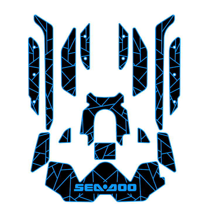 2019-2020 Sea Doo RXT-300 Jet Ski Traction Mats EVA Foam Boat Flooring Kits - HJDECK