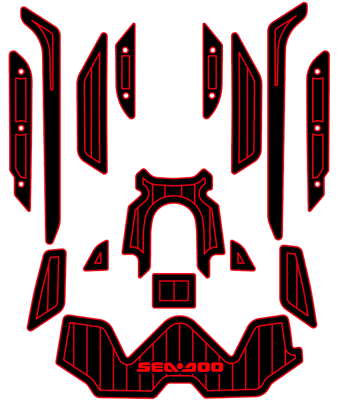 2019-2020 Sea Doo RXT-300 Jet Ski Traction Mats EVA Foam Boat Flooring Kits - HJDECK