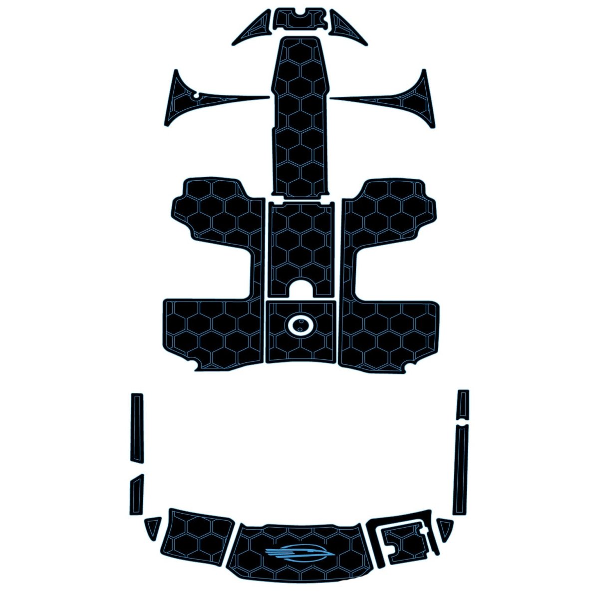 2019 Chaparral H20 Sport 21 ft Foam Decking Kit 3M Boat Flooring - HJDECK