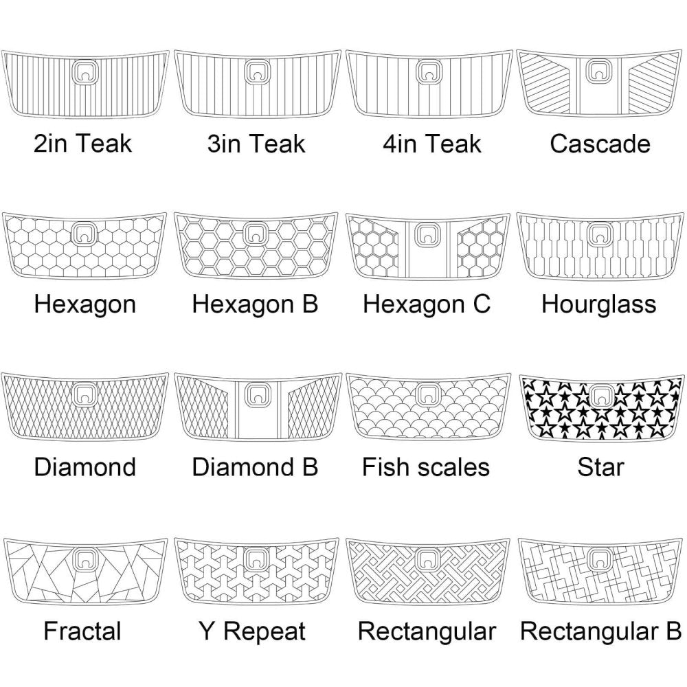 2019 Cobalt CS22 EVA Foam Faux Teak Boat Deck Matte Marine Flooring - HJDECK