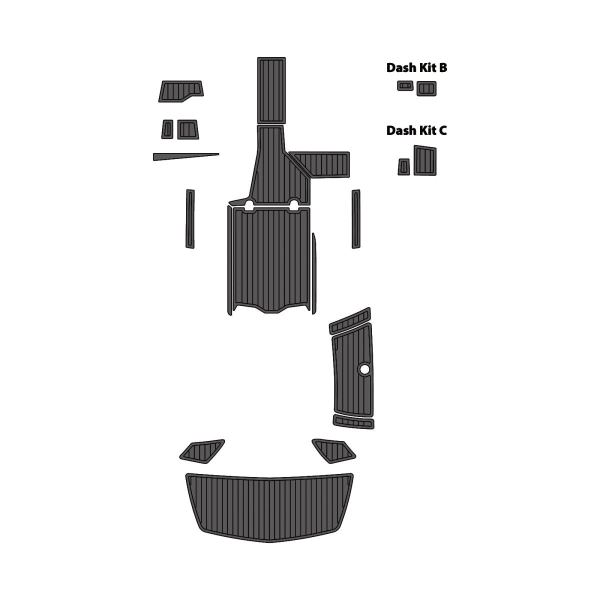 2019 Tige R20 EVA Foam Faux Teak Boat Deck Mat Flooring Marine Decking Carpet - HJDECK