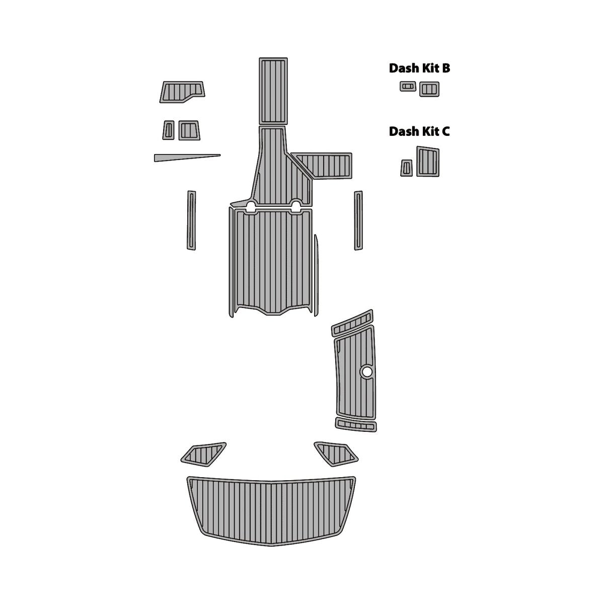 2019 Tige R20 EVA Foam Faux Teak Boat Deck Mat Flooring Marine Decking Carpet - HJDECK