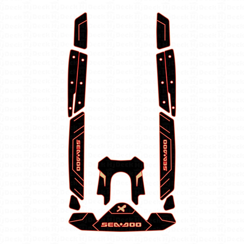 2021 - 2025 Sea Doo RXP - X 300 Jet Ski Traction Mats EVA Foam Boat Flooring Kits - HJDECK