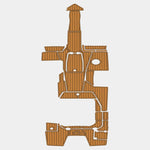 2021 Monterey 255SS Swim Platform Cockpit Boat Flooring Kit - HJDECK