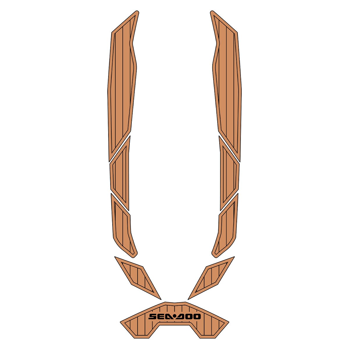 2022 Seadoo Spark Trixx 3 - up Jet Ski Traction Mats - HJDECK