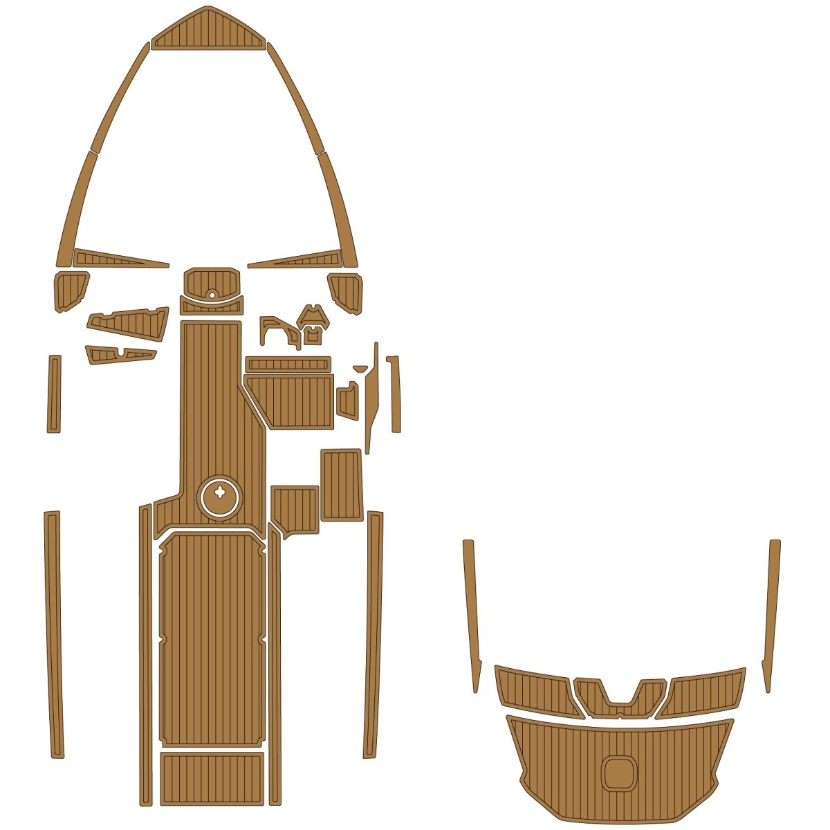 2023 Axis T235 EVA Foam Faux Teak Boat Deck Mats Flooring Marine Decking - HJDECK