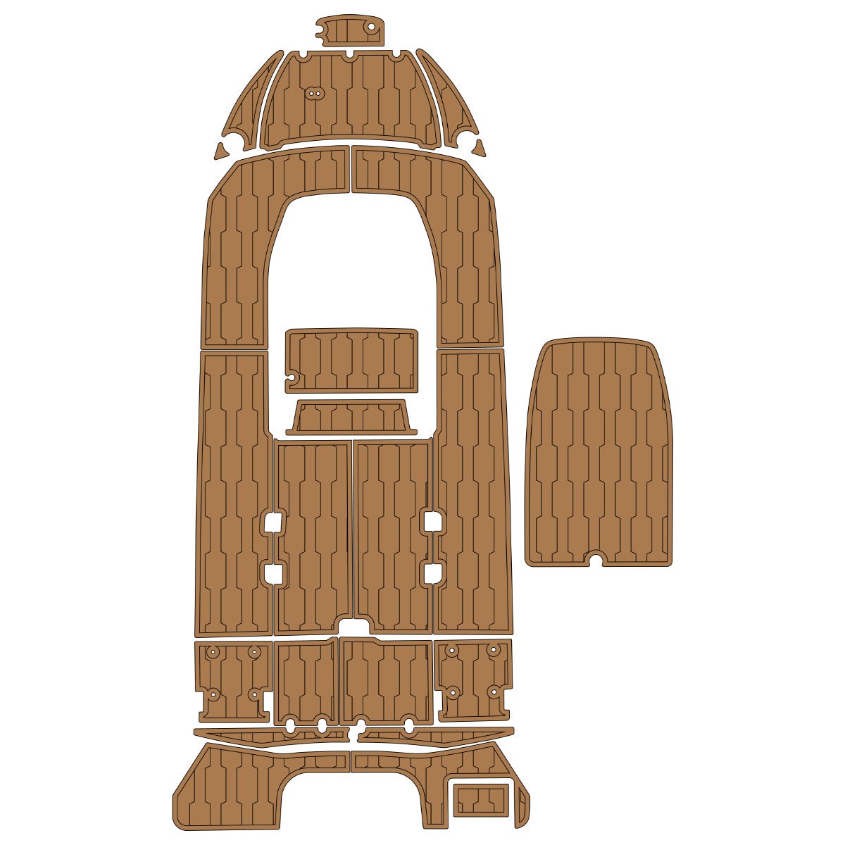 2023 Stingray 173CC EVA Foam Faux Teak Boat Deck Mat Flooring Marine Boat Decking Carpet Leaf Yacht Vehicle Pad - HJDECK