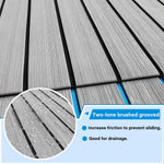 3M Boat Flooring EVA Foam Boat Decking 94.5"x45.2" Light grey with Black Base - HJDECK
