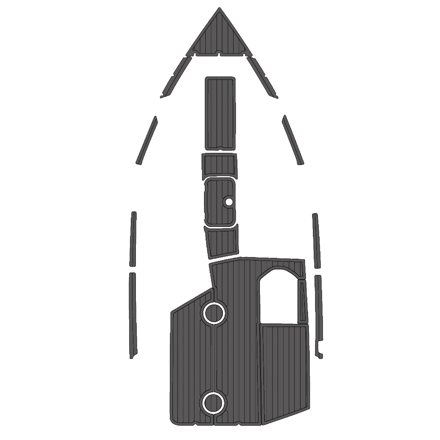 2000 Centurion Elite V (Version 2-W/Hinges) EVA Foam Boat Decking Kits