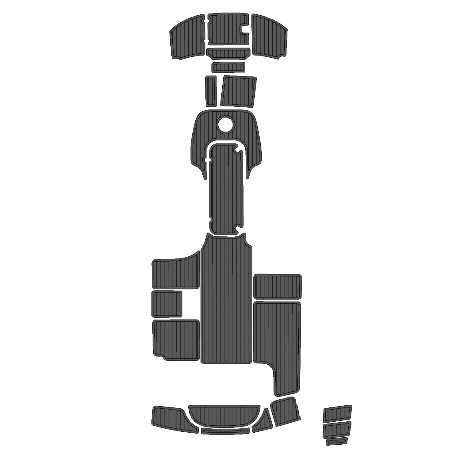 2001 Caravelle Deck 21 EVA Foam Faux Teak Boat Deck Mat Flooring Marine Decking Yacht Pad