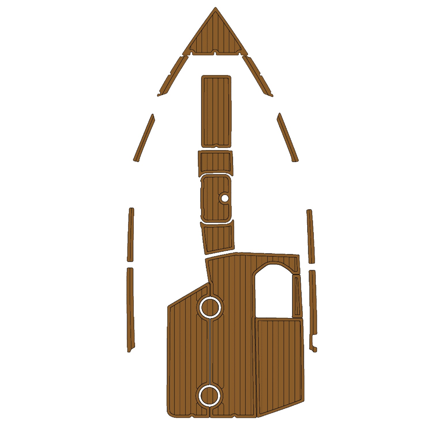 2000 Centurion Elite V (Version 2-W/Hinges) EVA Foam Boat Decking Kits