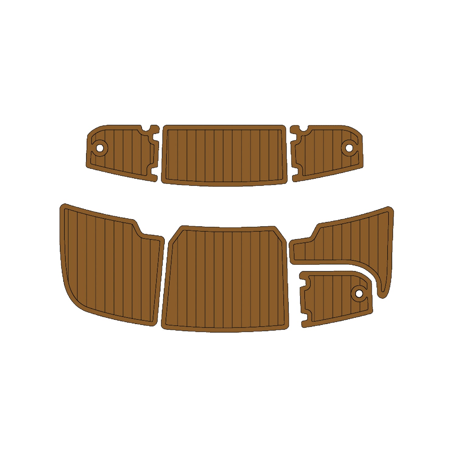 2000 Bryant 196 LTD EVA Foam Faux Teak Boat Deck Mat Flooring Marine Decking Carpet Yacht Pad