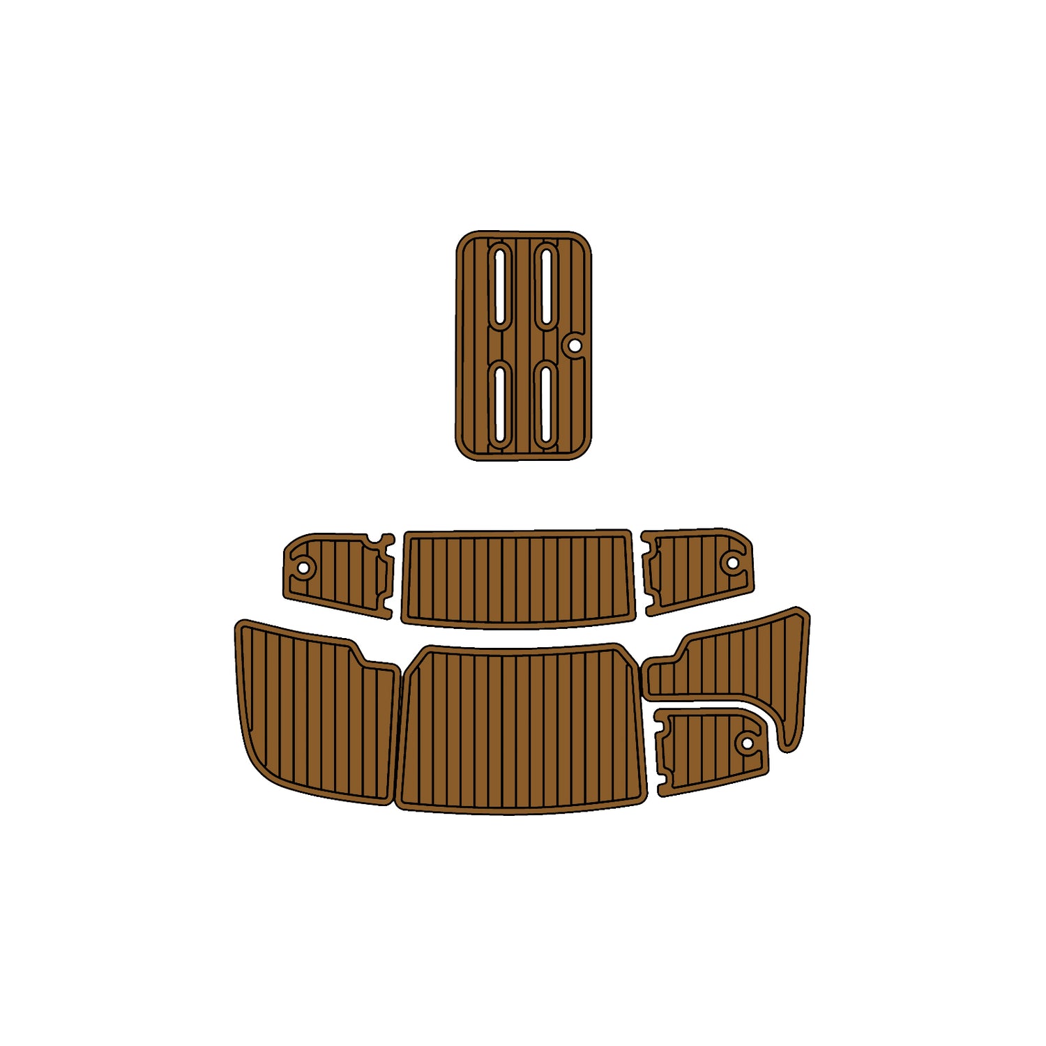 2003 Bryant 214 EVA Foam Faux Teak Boat Deck Mat Flooring Marine Decking Yacht Pad