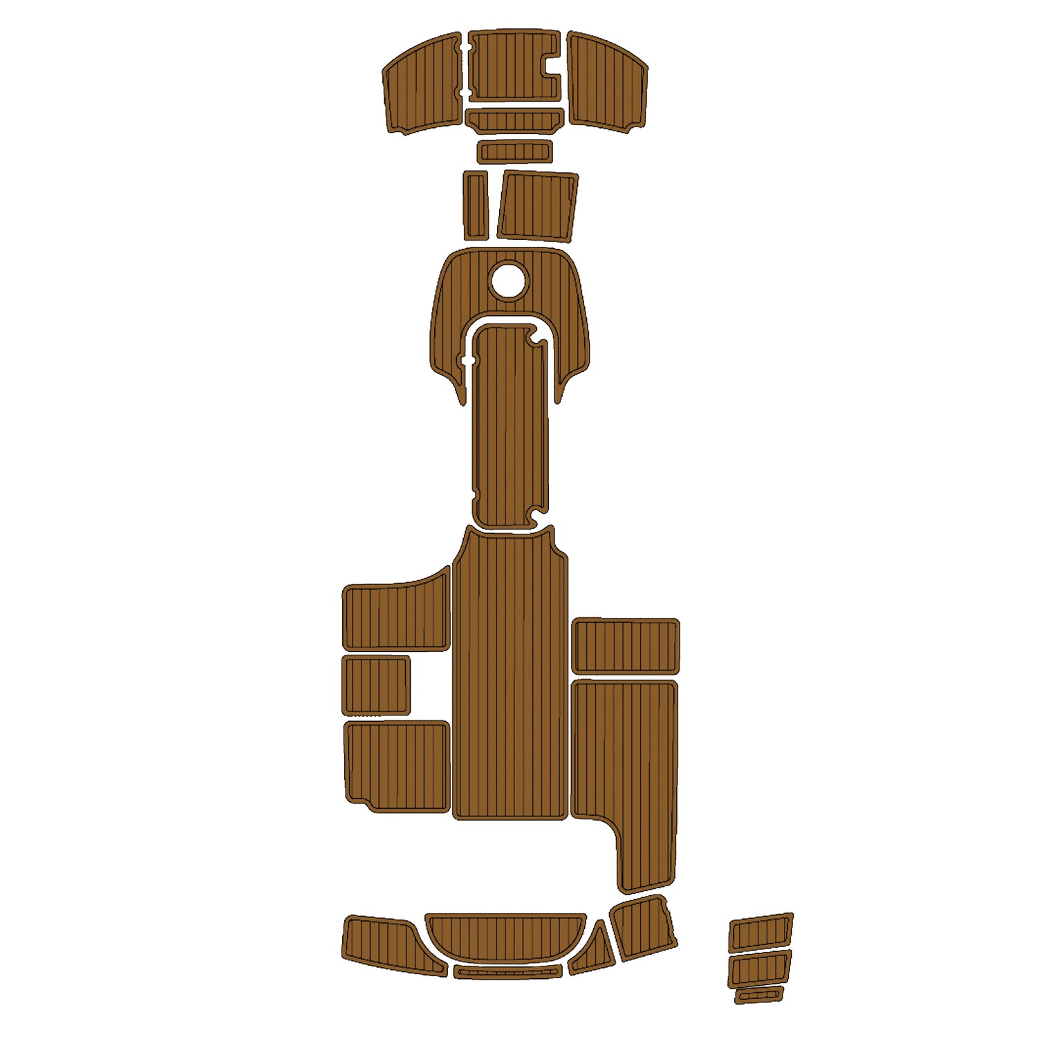 2001 Caravelle Deck 21 EVA Foam Faux Teak Boat Deck Mat Flooring Marine Decking Yacht Pad