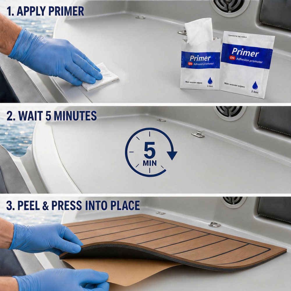 Adhesion Promoter Wipes for EVA Boat Flooring – 2 ml - HJDECK