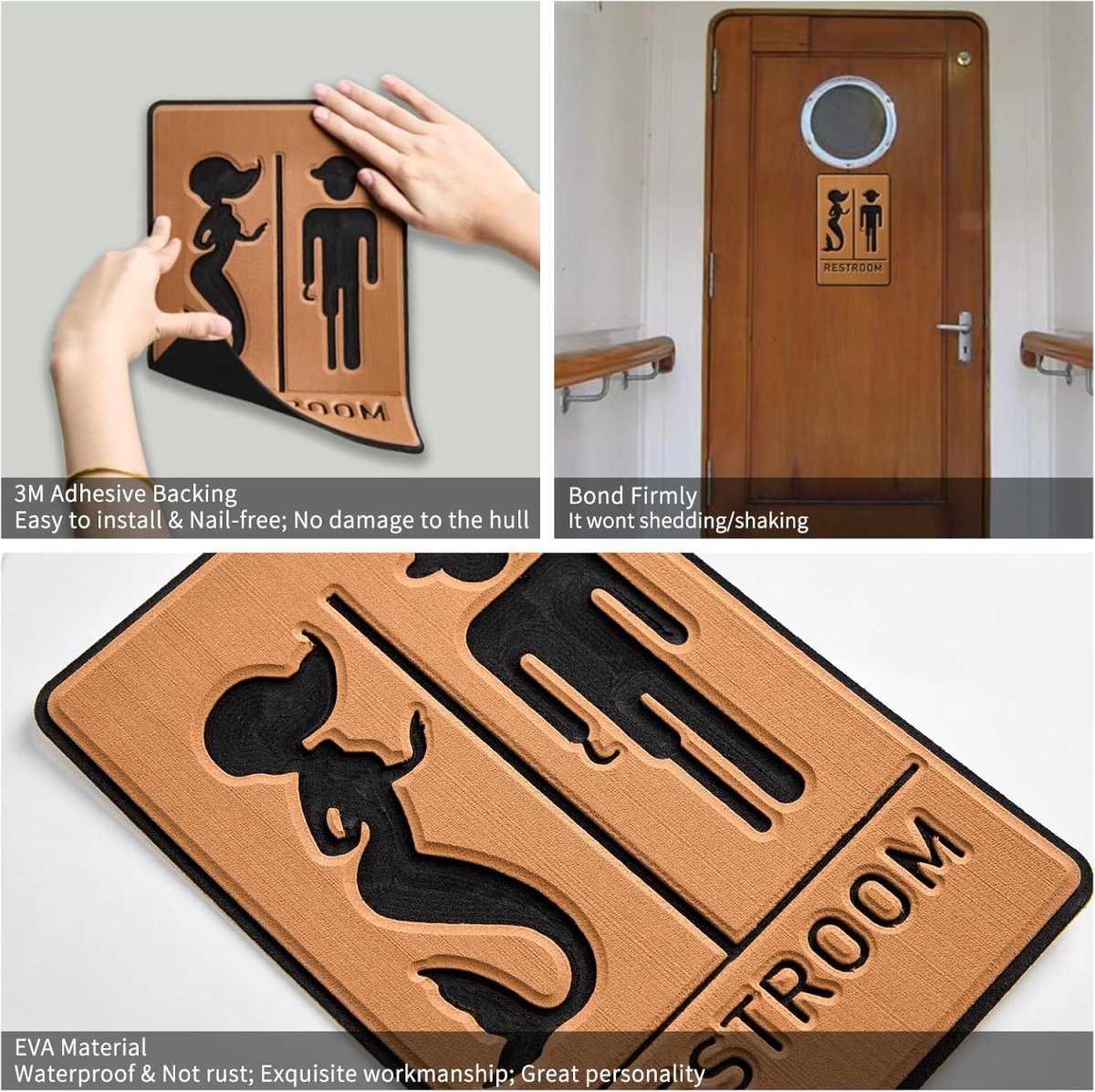 Boat Restroom Wall Sign - HJDECK