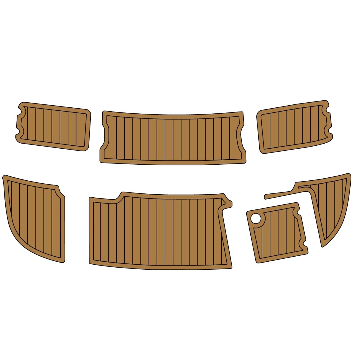 Chaparral 186 SSI Swim Platform Pads Boat Deck Mats - HJDECK