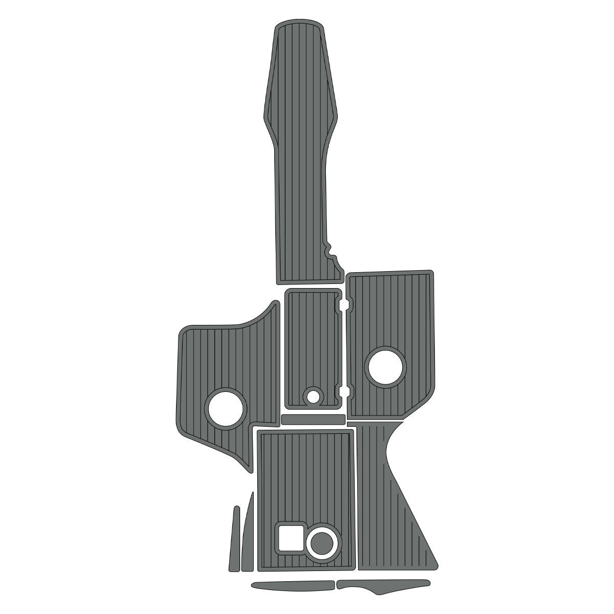 Chaparral 230 SSI EVA Foam Teak Deck Flooring Swim Step Mats - HJDECK