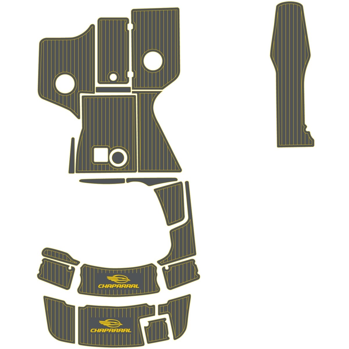 Chaparral 230 SSI EVA Foam Teak Deck Flooring Swim Step Mats - HJDECK