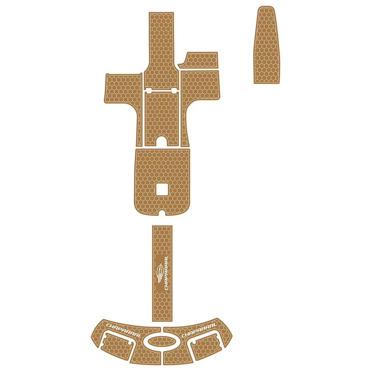 Chaparral 256 SSI Faux Teak Boat Flooring EVA Foam Decking Kits - HJDECK