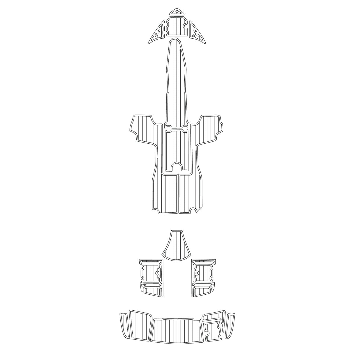 Chaparral H20 23 2019 EVA Foam Boat Floor Mat Swim Platform & Cockpit Pad - HJDECK