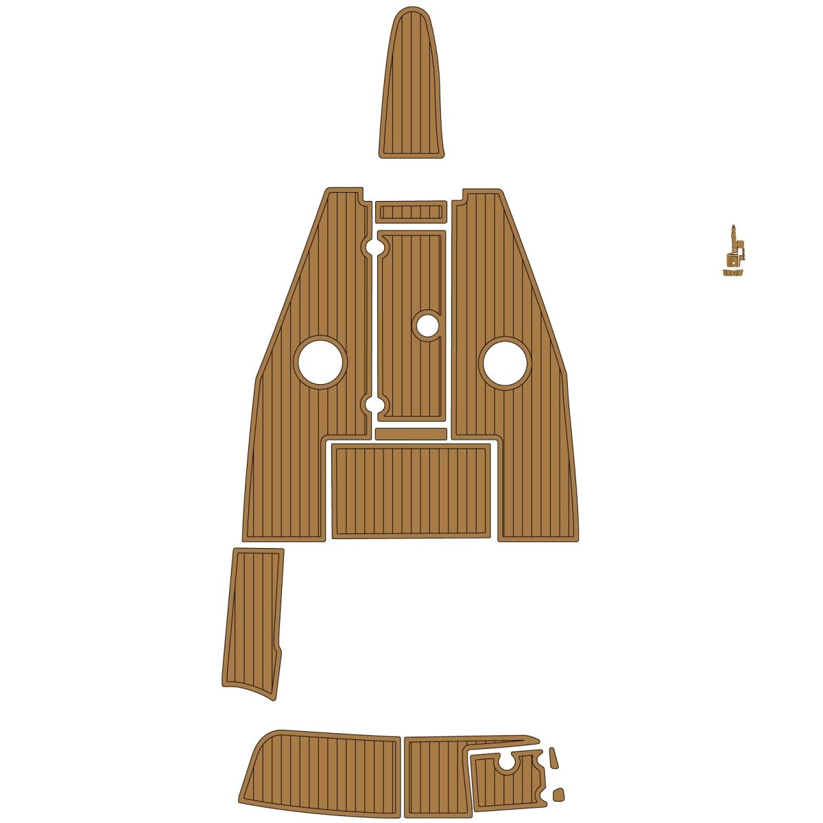 Crownline 190 LS 2006 EVA Foam Boat Decking Kits - HJDECK