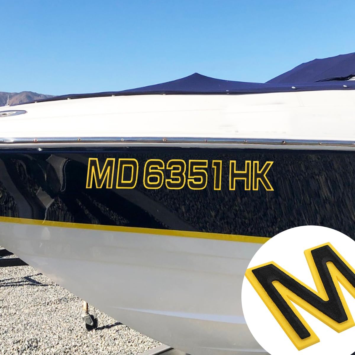 Custom Boat Registration Numbers & Letters Marine EVA Lettering Sticke ...