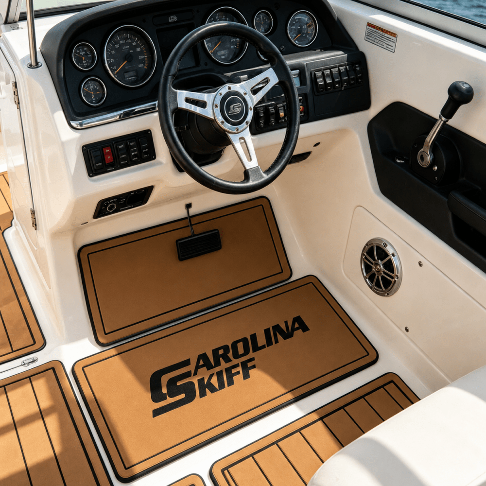Custom Carolina Skiff Boats Helm Pad - HJDECK