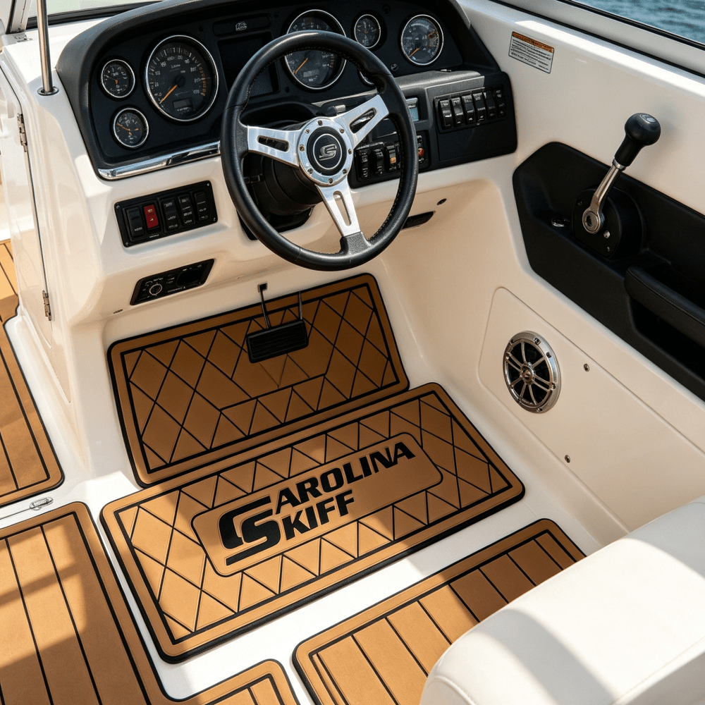 Custom Carolina Skiff Helm Station Pad - HJDECK