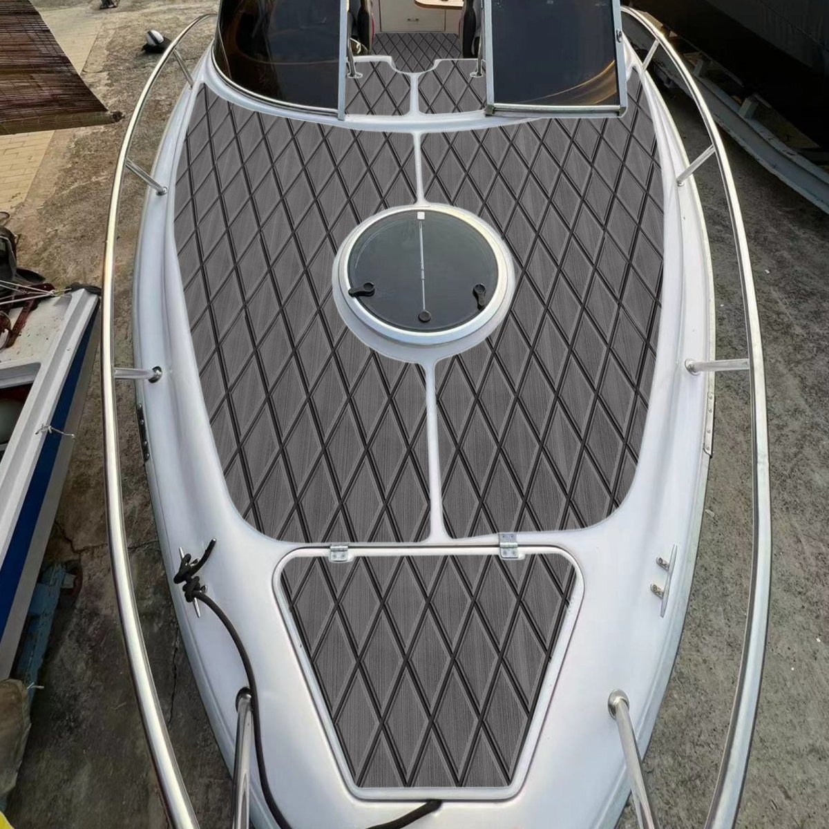 Diamond Non - Slip Self - Adhesive Flooring EVA Foam Decking Sheet for Boats 74.8"x27.6" - HJDECK