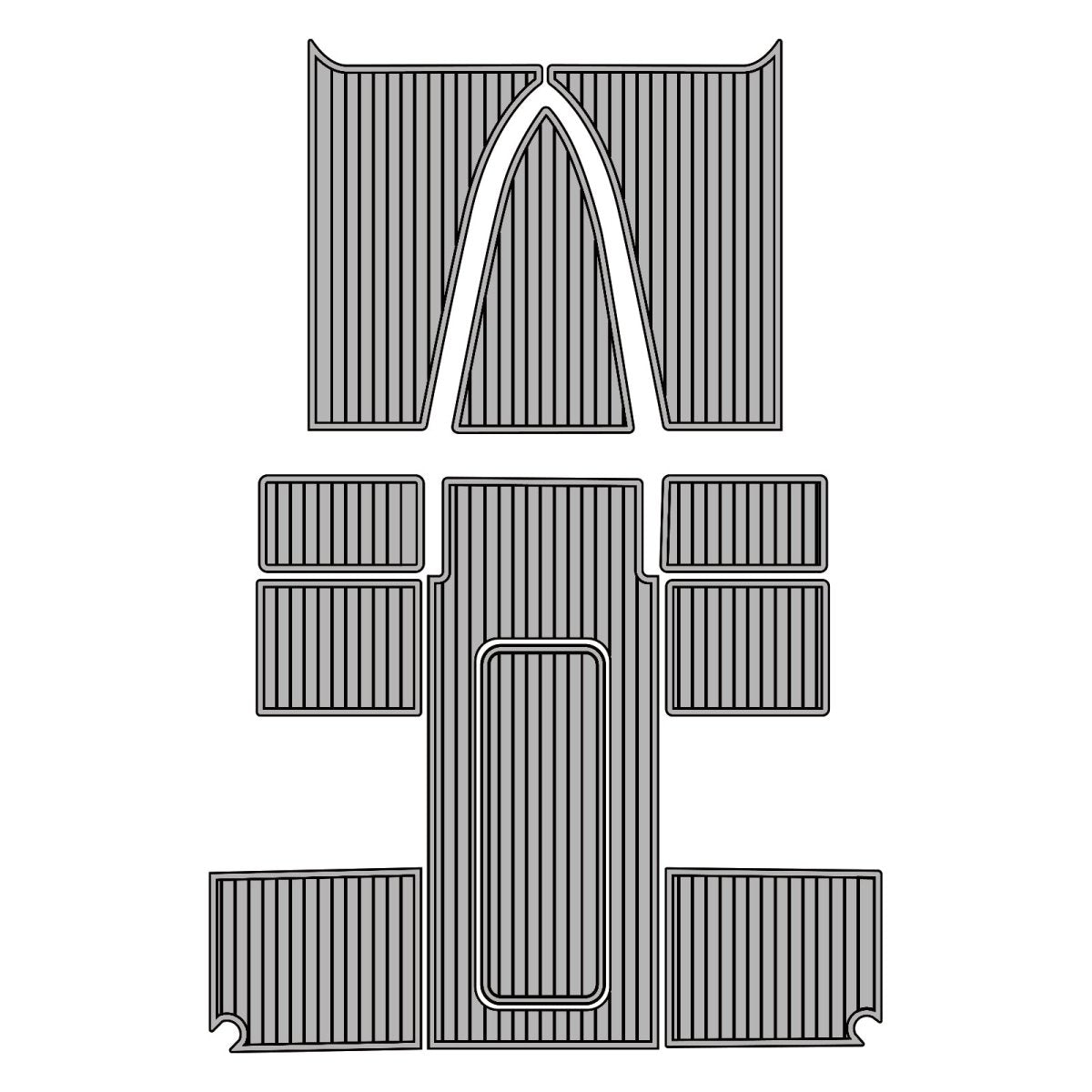 Eliminator Daytona 27 2005 EVA Foam Faux Teak Boat Deck Mat Flooring Marine Decking - HJDECK