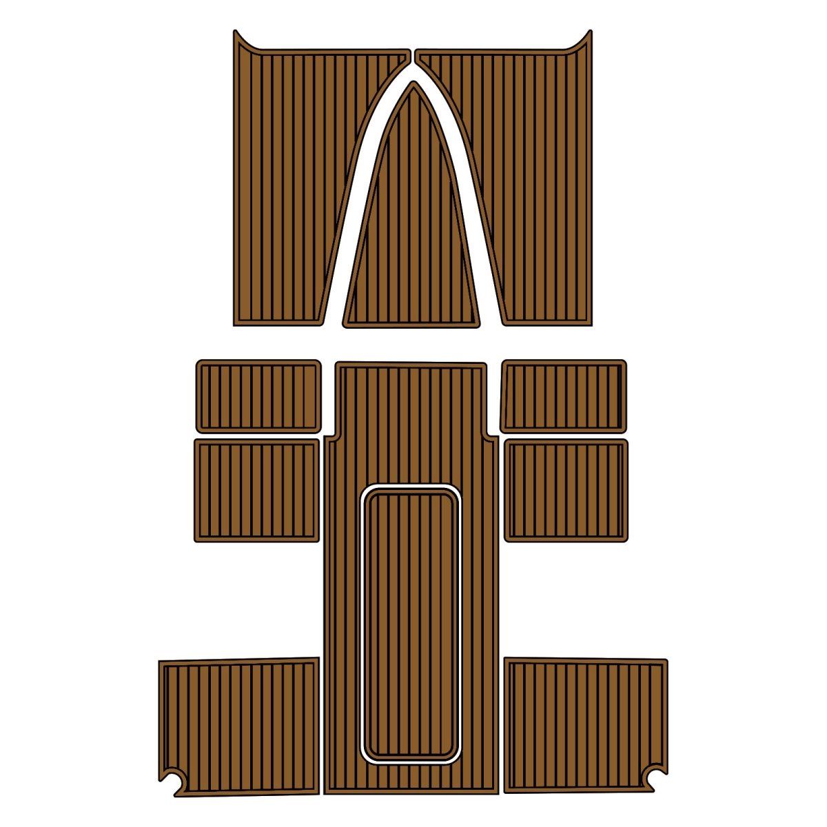 Eliminator Daytona 27 2005 EVA Foam Faux Teak Boat Deck Mat Flooring Marine Decking - HJDECK