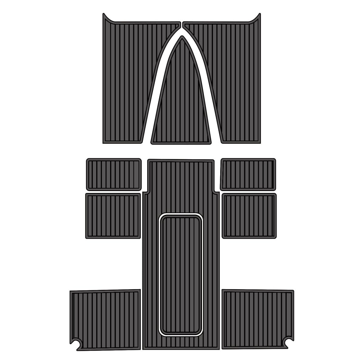 Eliminator Daytona 27 2005 EVA Foam Faux Teak Boat Deck Mat Flooring Marine Decking - HJDECK