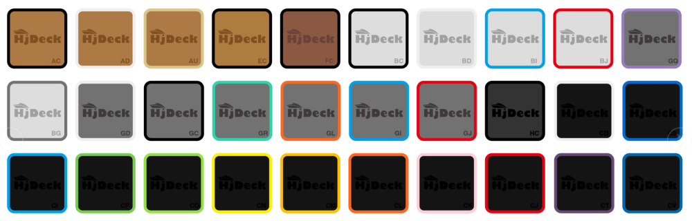 HJDECK Color Chart - HJDECK