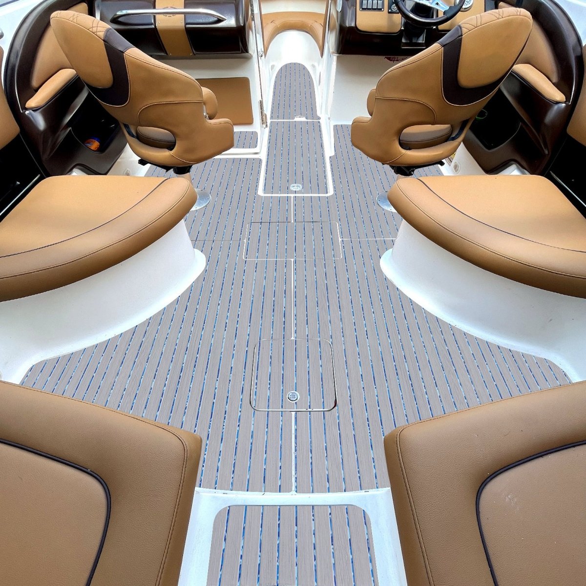 Hjdeck EVA Foam Boat Decking Faux Teak Marine Mat Self - Adhesive for RV Yacht Kayak - HJDECK