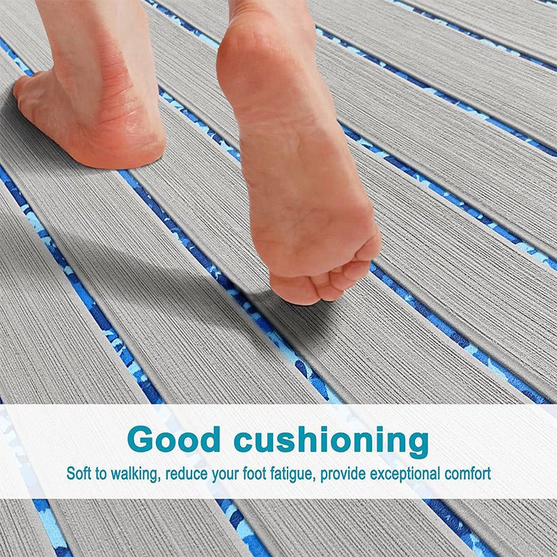 Hjdeck EVA Foam Boat Decking Faux Teak Marine Mat Self - Adhesive for RV Yacht Kayak - HJDECK