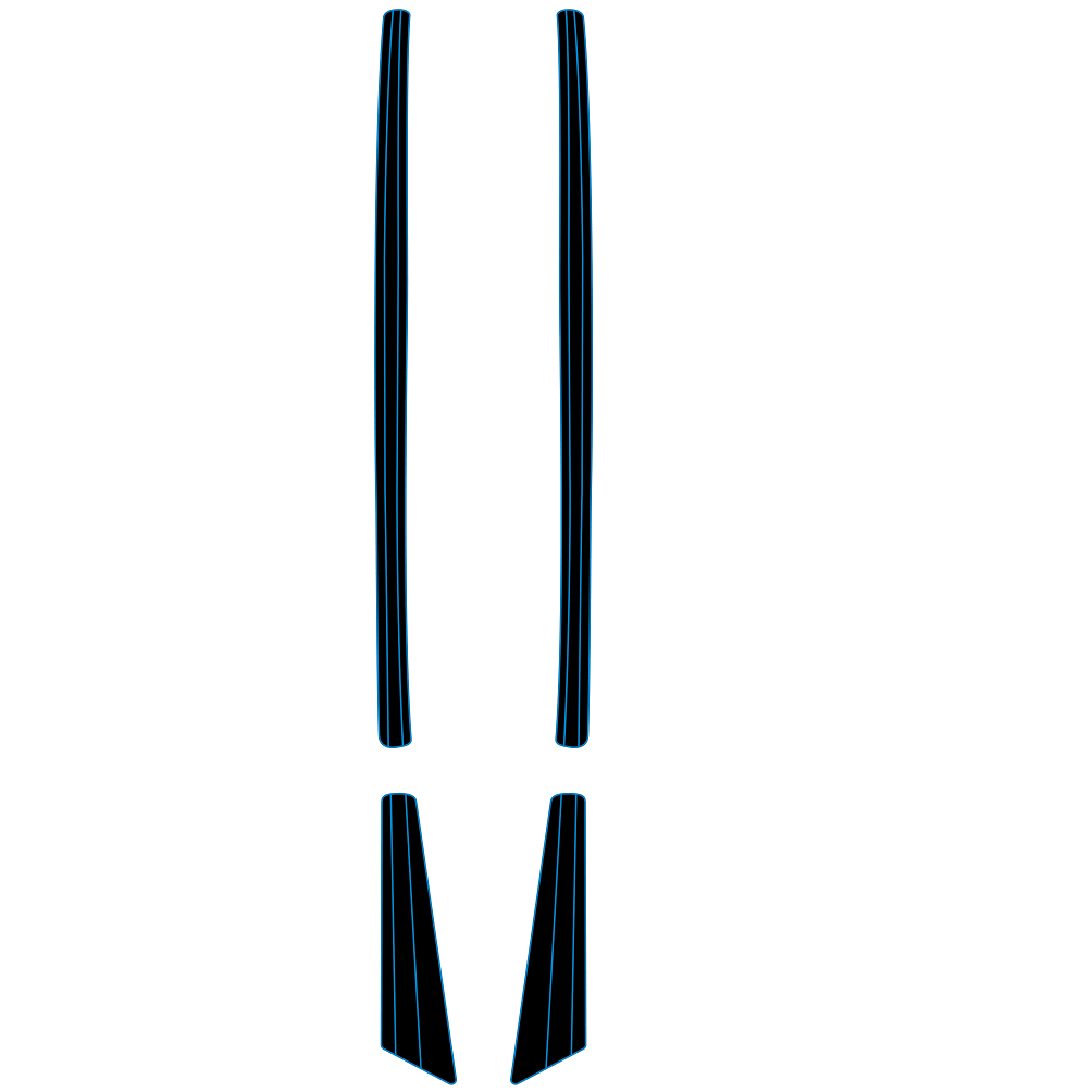 Hjdeck Gunnel Traction Pads For Yamaha FX, HO, SVHO, LTD 2019 - 2023 - HJDECK