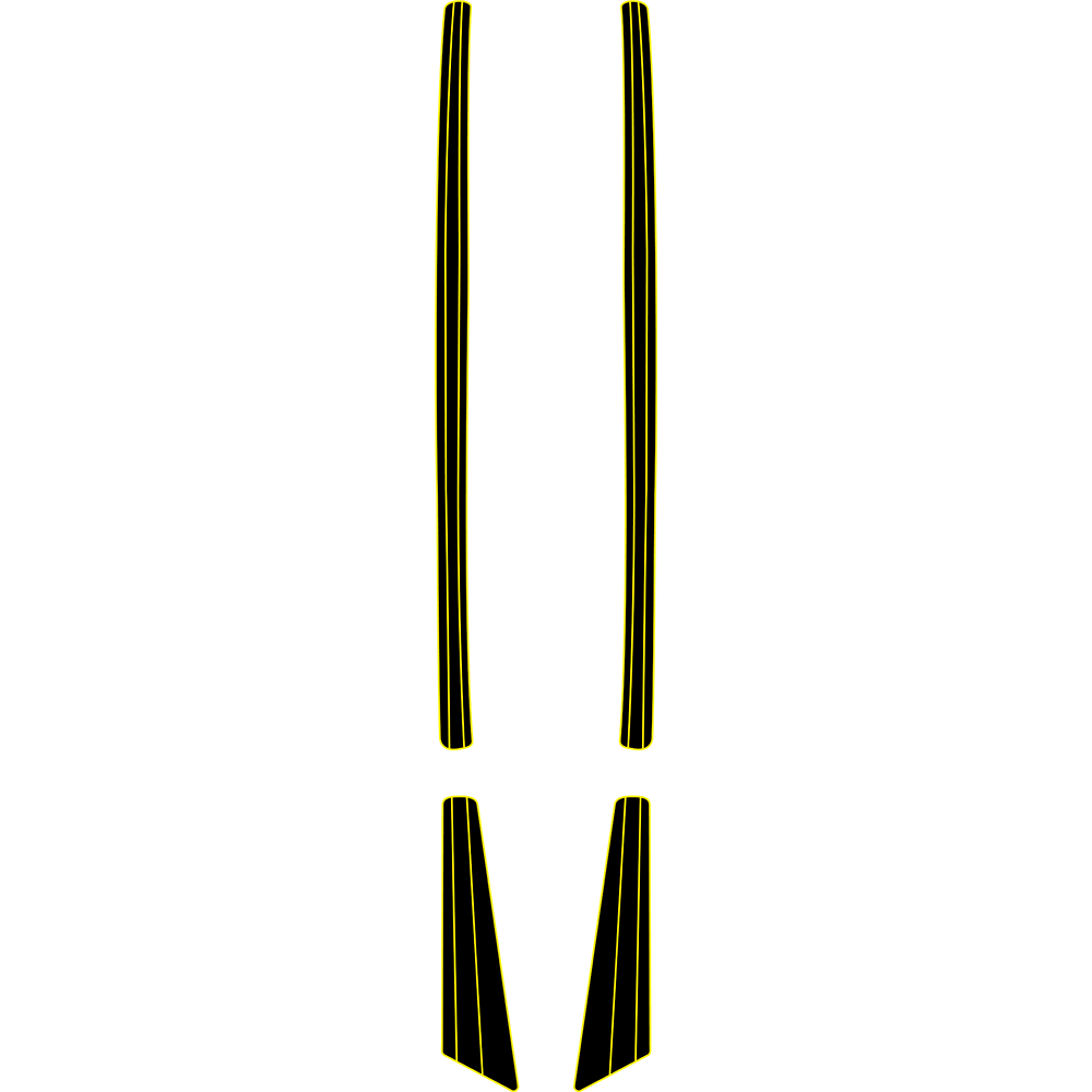 Hjdeck Gunnel Traction Pads For Yamaha FX, HO, SVHO, LTD 2019 - 2023 - HJDECK