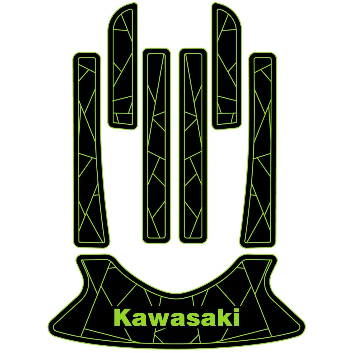 Kawasaki 1100 STX Jet Ski Traction Mats EVA Foam PWC Mat Kits - HJDECK