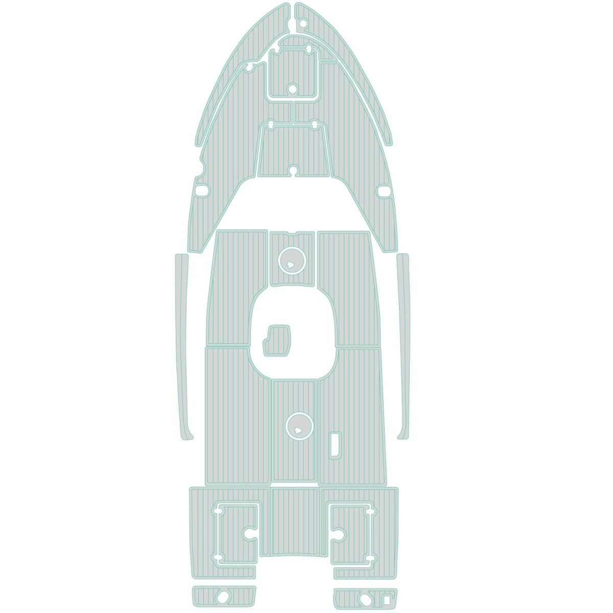 Mako 18 LTS 2013 Cockpit Pad EVA Foam Boat Deck Flooring - HJDECK