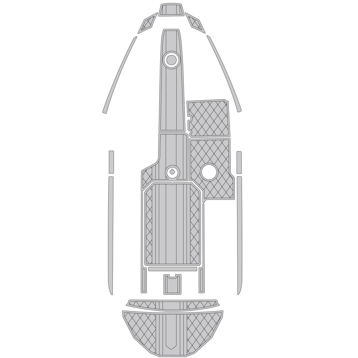 Moomba Mojo 2015 Faux Teak Boat Flooring EVA Foam Marine Decking - HJDECK